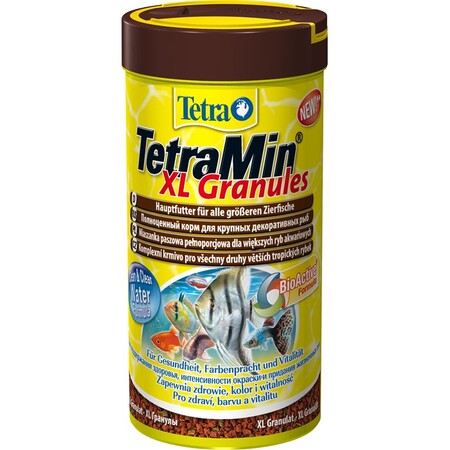 TETRA MIN GRANULES 250 мл основной корм для аквариумных рыб в гранулах.