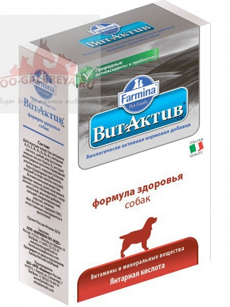 FARMINA Вит-Актив С-И Формула здоровья собак 60 таб. по 1 г