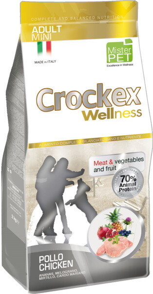 CROCKEX Wellness 2 кг корм сухой для собак мелких пород курица с рисом