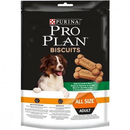 PRO PLAN Biscuits 400 г лакомство для собак старше 9 месяцев Ягненок Рис