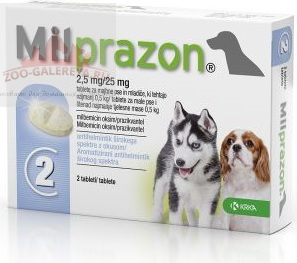 Милпразон антигельминтик для щенков и маленьких собак таблетки 2x2,5 мг/25 мг