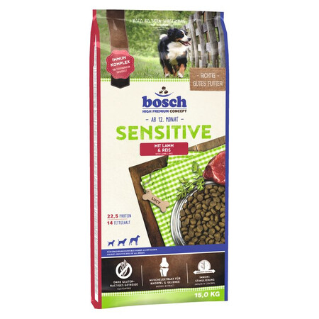 Bosch Sensitive Lamb & Rice корм для собак склонных к аллергии ягненок рис