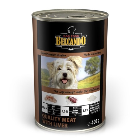 BELCANDO консервы для собак мясо с печенью
