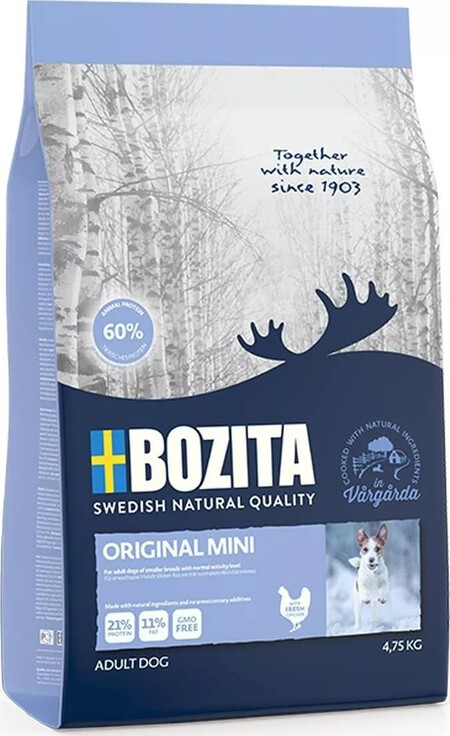 BOZITA Naturals Original Mini 21/11 Для взрослых мелких собак всех пород с нормальной активностью
