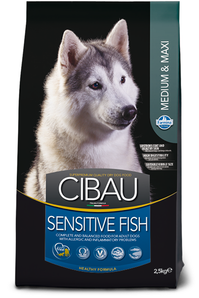 CIBAU Sensitive Medium & Maxi корм для собак средних и крупных пород с рыбой