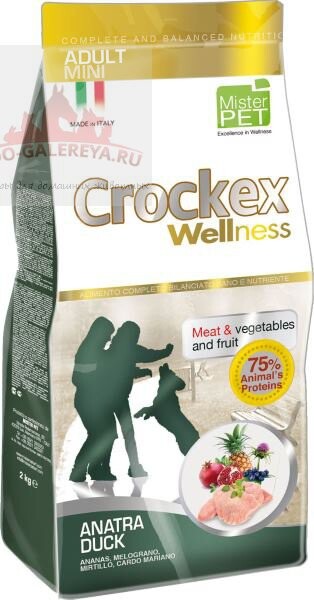 CROCKEX Wellness корм сухой для собак мелких пород утка с рисом