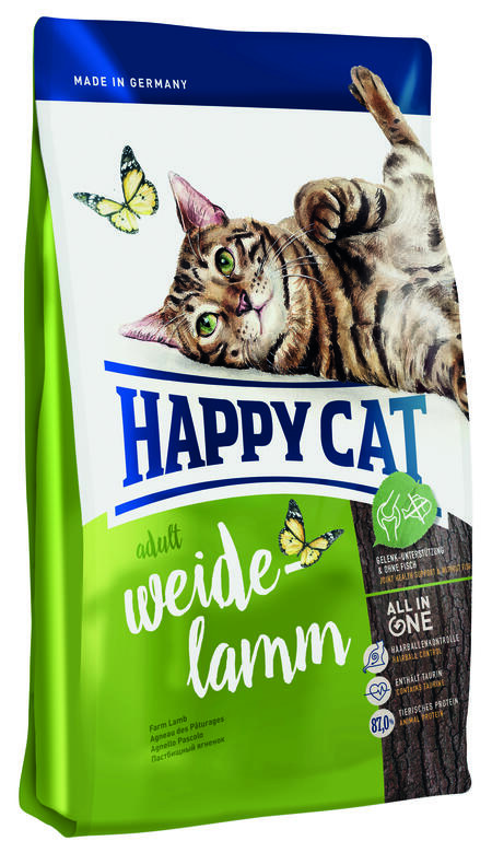 HAPPY CAT Supreme Fit&Well Adult сухой корм для активных кошек пастбищный ягненок