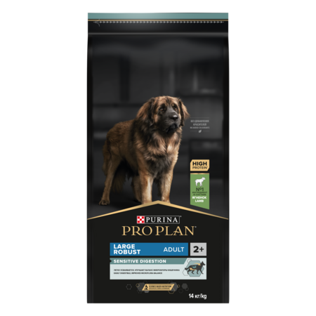 PRO PLAN® Sensitive Digestion сухой корм для взрослых собак крупных пород с мощным телосложением при чувствительном пищеварении с ягненком