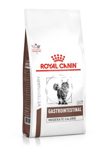 ROYAL CANIN VD GASTRO INTESTINAL MODERATE CALORIE GIM35 ветеринарная диета для кошек с пониженным содержанием жира, при воспалении кишечника, нарушении перевариваемости