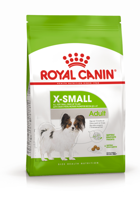 ROYAL CANIN X-SMALL ADULT 500 г корм для собак миниатюрных размеров от 10 месяцев до 8 лет