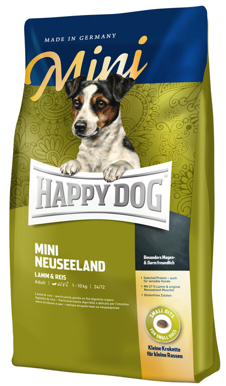 HAPPY DOG Supreme Mini Nevseeland сухой корм для взрослых собак до 10 кг ягненок с рисом