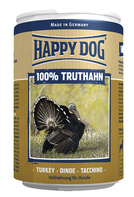 HAPPY DOG 400 г консервы для собак 100% мясо индейка