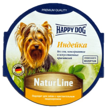 HAPPY DOG 85 г консервы для собак индейка паштет