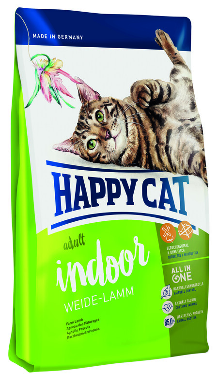 HAPPY CAT Supreme Fit&Well Adult Indoor 1,4 кг сухой корм для домашних кошек пастбищный ягненок
