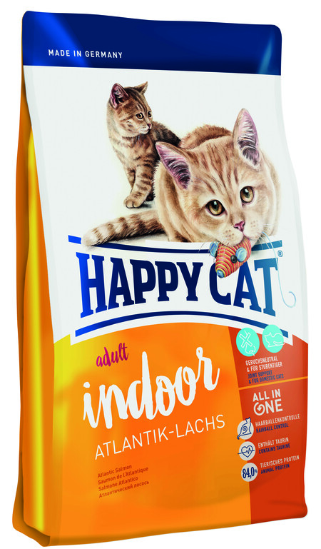 HAPPY CAT Supreme Fit&Well Adult Indoor сухой корм для домашних кошек атлантический лосось