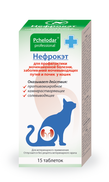 ПЧЕЛОДАР Нефрокэт 15 таб профилактика МКБ для кошек