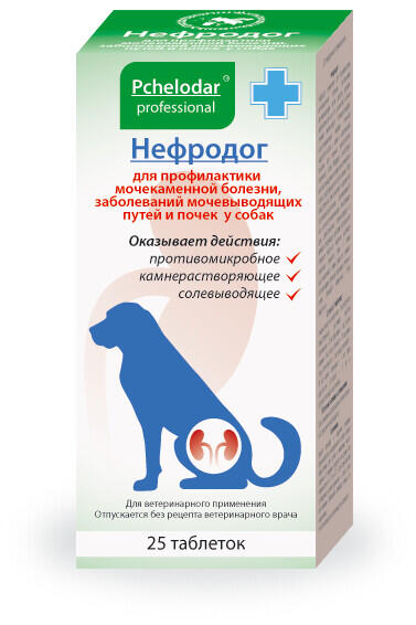 ПЧЕЛОДАР Нефродог 25 таб профилактика МКБ для собак