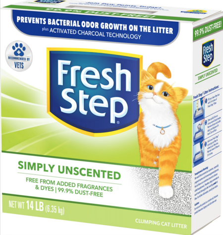 FRESH STEP 12 л 6,35 кг комкующийся наполнитель для кошачьих туалетов
