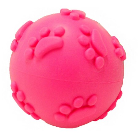 HOMEPET TPR Ф 6 см игрушка для собак мяч с рисунком лапки с пищалкой
