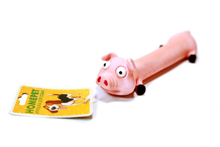 HOMEPET 26 см игрушка для собак долговязый поросенок с пищалкой латекс