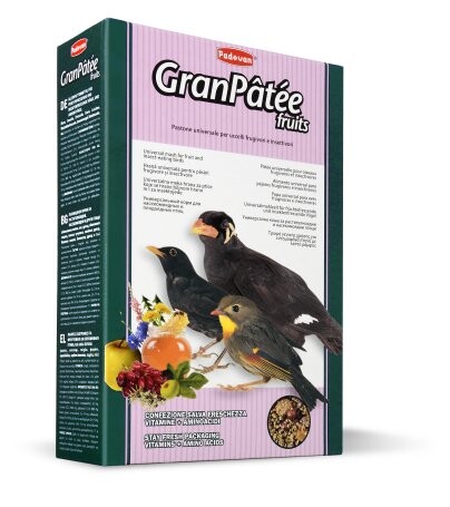 PADOVAN GRANPATEE fruits 1 кг корм универсальный для насекомоядных и плотоядных птиц с насекомыми.