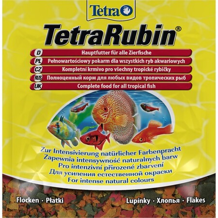 TETRA RUBIN 12 г корм для рыб в хлопьях с натуральными добавками для усиления естественной окраски.
