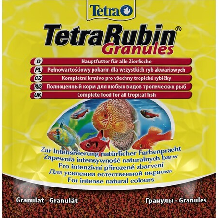 TETRA RUBIN GRANULES 15 г корм для всех видов рыб в гранулах для улучшения окраса