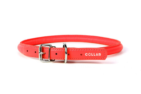 Ошейник "CoLLaR GLAMOUR" круглый для длинношерстных собак (ширина 8мм, длина 20-25см) красный