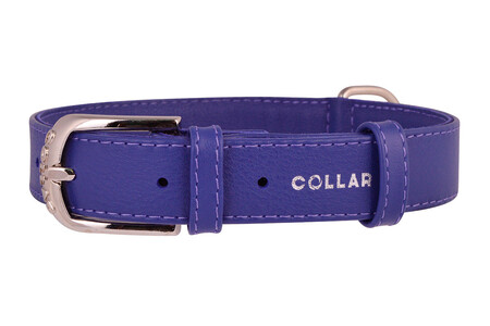 Ошейник "CoLLaR Glamour" без украшений фиолетовый ширина 25мм, длина 38-50см