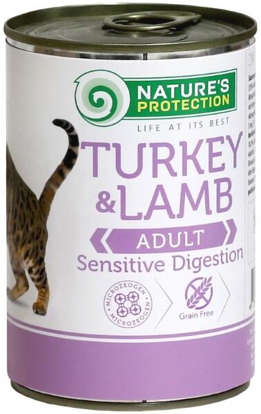 NATURE’S PROTECTION SENSIBLE DIGESTION TURKEY & LAMB 400г консервы полнорационное питание для взрослых кошек с чувствительным пищеварением