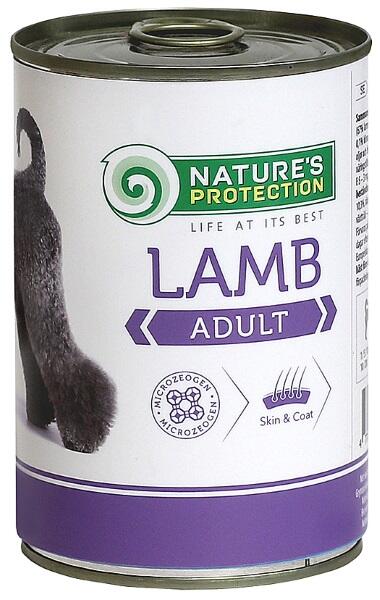 NATURE’S PROTECTION ADULT LAMB 400г консервы полнорационное питание с мясом ягненка для взрослых собак с чувствительным пищеварением