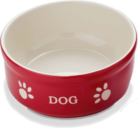 NOBBY DOG 0,13л 12 см X 3,7 см миска красная с рисунком керамика
