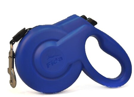 FIDA STYLEASH 3 м до 12 кг стильная рулетка для собак мелких пород с выдвижным шнуром голубая