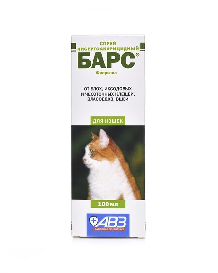 АВЗ БАРС 100 мл спрей для кошек инсектоакарицидный