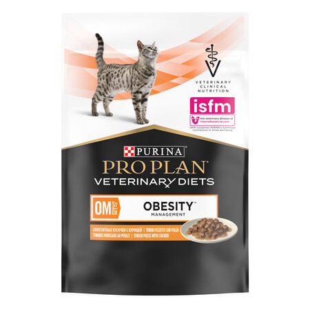 PRO PLAN® VETERINARY DIETS OM ST/OX Obesity Management 85 г влажный корм для кошек диетический для снижения избыточной массы тела, с курицей