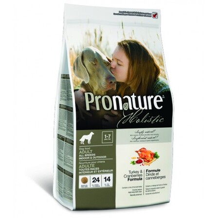 PRONATURE HOLISTIC 2,72 кг корм для собак с индейкой и клюквой