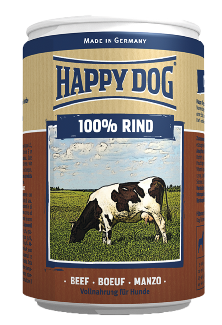 HAPPY DOG 400 г консервы для собак 100% мясо говядина