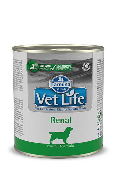 FARMINA VET LIFE NATURAL DIET DOG RENAL 300г консервы паштет диета при заболеваниях мочевыводящих путей