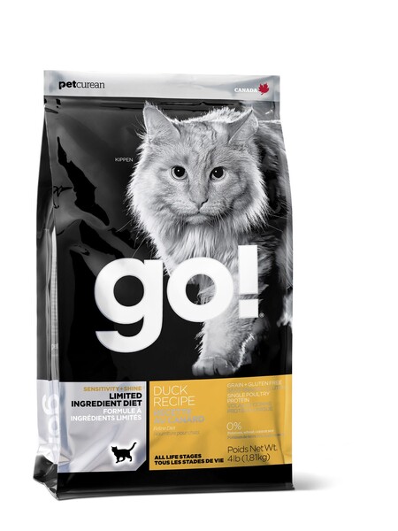 GO! Sensitivity + Shine Grain Free Duck Cat Recipe 31/15 корм беззерновой для котят и кошек с чувствительным пищеварением со свежей уткой