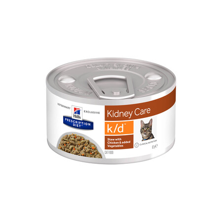 Hill`s Prescription Diet k/d Kidney Care Early Support 82 г консервы для кошек на ранних стадиях заболеваний почек рагу курица и рис