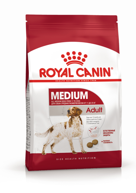 ROYAL CANIN MEDIUM ADULT 3 кг корм для собак с 12 месяцев до 7 лет