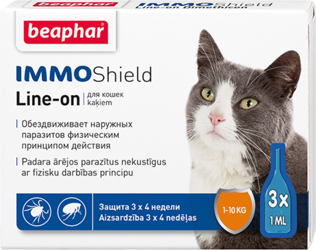 BEAPHAR IMMO Shield 3 пипетки капли для кошек