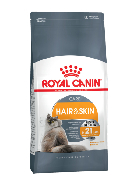 ROYAL CANIN HAIR & SKIN CARE 2 кг корм для взрослых кошек в целях поддержания здоровья кожи и шерсти