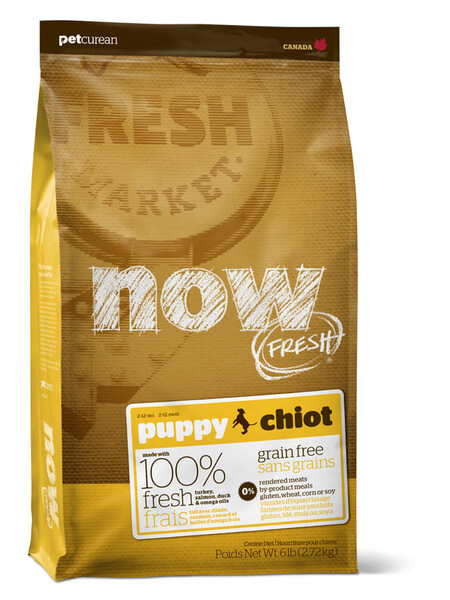NOW FRESH Puppy Recipe Grain Free 28/18 корм беззерновой для щенков с индейкой, уткой и овощами