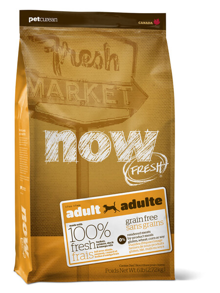 NOW FRESH Adult Recipe Grain Free 26/16 корм беззерновой для взрослых собак с индейкой, уткой и овощами