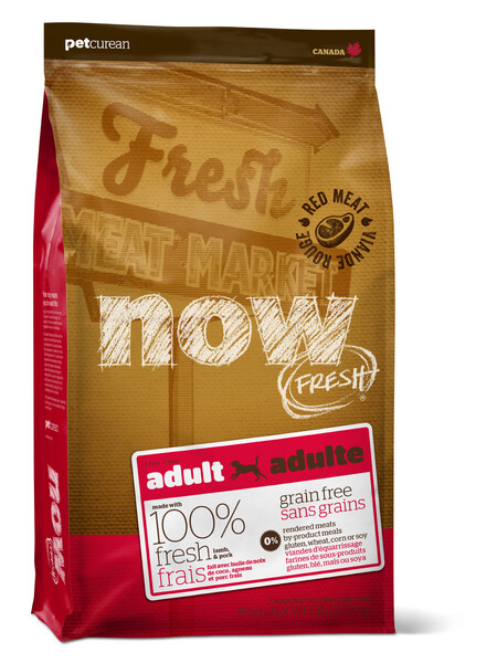 NOW FRESH Grain Free Red Meat Adult Recipe DF 24/16 корм беззерновой для взрослых собак со свежим мясом ягненка