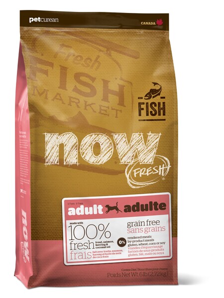NOW FRESH Grain Free Fish Adult Recipe DF 24/14 корм беззерновой для взрослых собак с форелью и лососем для чувствительного пищеварения