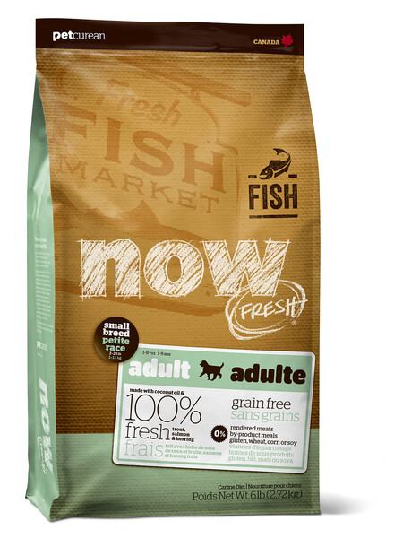 NOW FRESH Small Breed Recipe Fish Grain Free 26/16 корм беззерновой для взрослых собак малых пород с форелью, лососем и овощами