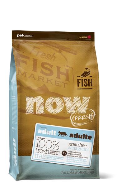 NOW FRESH Grain Free Fish Adult Recipe CF 30/19 корм беззерновой для взрослых кошек с форелью и лососем для чувствительного пищеварения