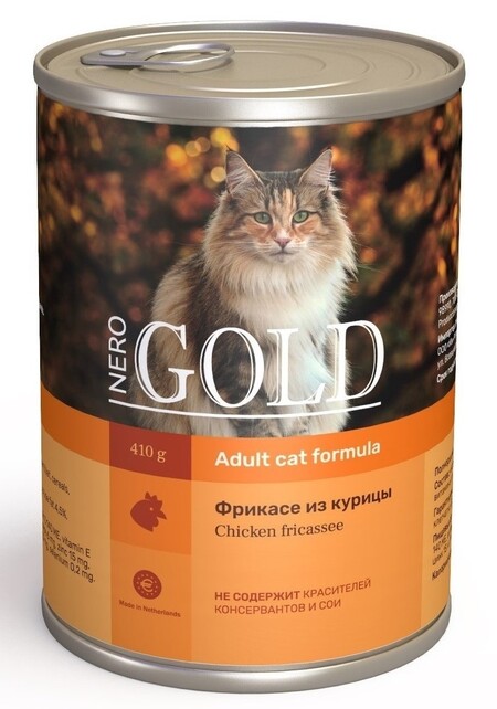 NERO GOLD консервы для кошек фрикасе из курицы